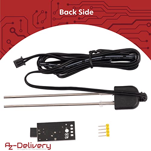 AZDelivery 5 x Bodenfeuchtesensor, Feuchte-Detektor und Pflanzenfeuchte-Messgerät mit korrosionsbeständiger Sonde für automatische Bewässerung System kompatibel mit Arduino und Raspbery Pi