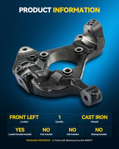 Image of PHILTOP 1 x Front Left Steering Knuckle for Chevrolet Silverado 1500