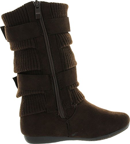 Lucky Top Girls Bank-21K Slouch Double Buckle Suede Boots with2