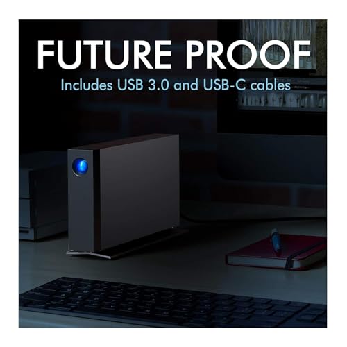 Image of LaCie d2 Professional 4TB External Hard Drive Desktop HDD USB-C USB 3.1 Gen 2, 7200 RPM Enterprise Class Drives, for Mac and PC Desktop, 5-Year Data Recovery Services & 1mo Adobe CC (STHA4000800)