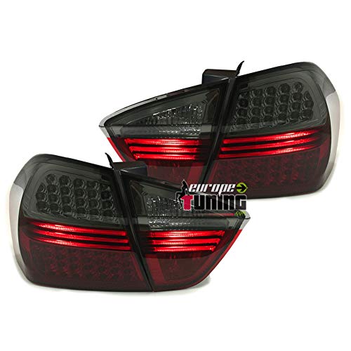 Feux rouges noirs a leds Serie 3 E90 berline Phase 1 europetuning pour phase de 2005 a 2008