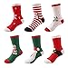 DEBAIJIA Navidad Santa Edición 6 Pares Calcetines Bebé de Algodón térmicos Largo Otoño Invierno Grueso Regalo 1-3 años