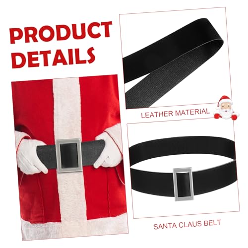BESPORTBLE 3pcs Santa Belts with Buckles for Christmas Costume Accessories for Holiday Parties and Festive Outfits3