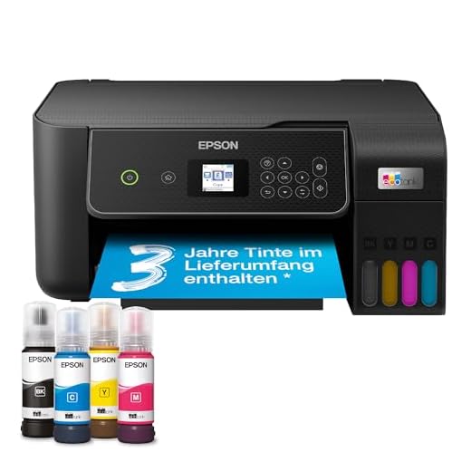 Epson EcoTank ET-2870 A4-Multifunktions-Wi-Fi-Tintentankdrucker, mit einem im Lieferumfang enthaltenen Vorrat an Tinten bis zu 3 Jahren