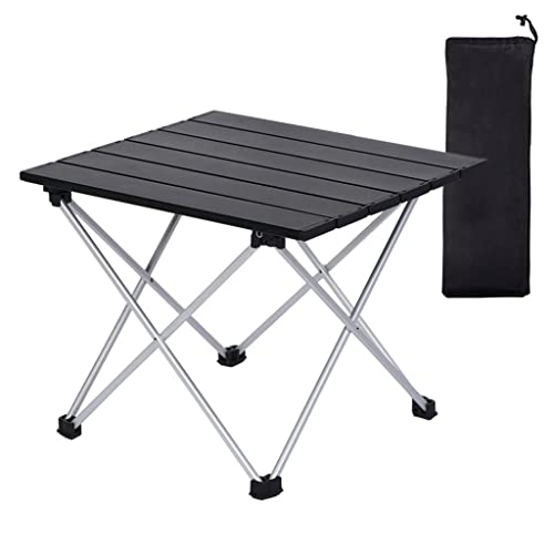 PROBEROS® Camping Table Foldable Table 39.5 * 34.5cm Aluminum Top for Outdoor Cooking, Hiking, Travel, Picnic, Sturdy Constructed Camping Table with Storage Bag