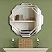 FYWDGLART Hlartdecor Helicoid Frameless Beveled Wall Decor - Hexagon Silver Polished Mirror (27.6X27.6inches)
