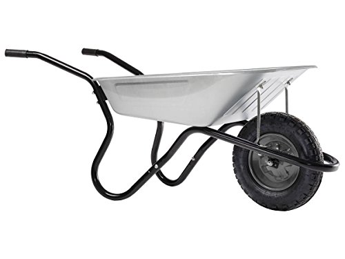 Preisvergleich Produktbild HAEMMERLIN Schubkarre BiBox (Gartenkarre mit Luftrad ,90 Liter gehäufte Füllung, Mulde verzinkt)