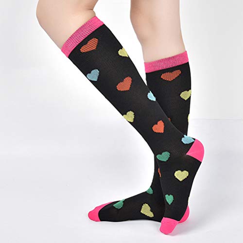 3 pares de meias de compressão masculinas e femininas da Lioobo, para viagens de voo, enfermeiros, m