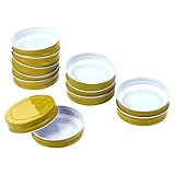 TOYANDONA Tapas de Hojalata Reutilizables para Tarros de Conserva de Boca Regular 70 Mm, Juego de 12 Unidades, Tapa de Sellado Práctica para Frascos de Conserva en Cocina Hogar