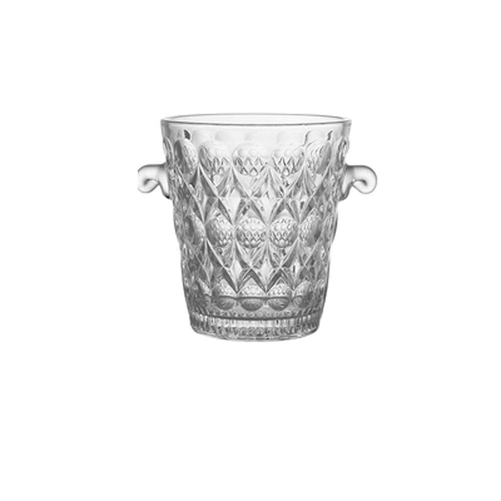 Secchiello per Ghiaccio Benna di ghiaccio in vetro portatile secchio di ghiaccio benna addensata materiale stoccaggio di ghiaccio secchio cocktail cocktail champagne vino e birra fredda Refrigeratore