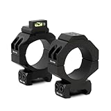Monstrum Beast Scope Rings with Anti-Recoil Lugs and Detachable Level Bubble | 1 inch Diameter | 1.00' Center Height