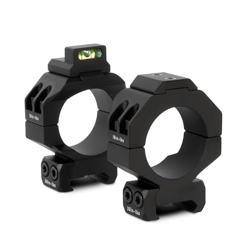 Monstrum Beast Scope Rings with Anti-Recoil Lugs and Detachable Level Bubble | 30 mm Diameter | 1.00
