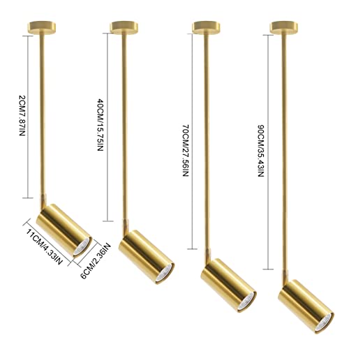 Lustres à LED dorés E27 suspension moderne réglable 20-90cm - 7