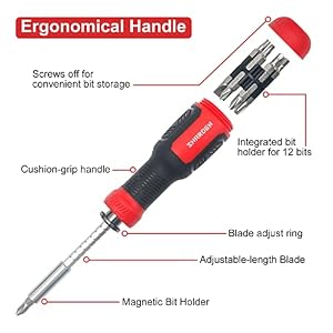 SHARDEN 13-in-1 Multi Screw Driver, Adjustable Screwdriver Set Multitool — photo 3 of 6