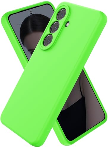 CUZMIGO Liquid Silicone Case for Samsung Galaxy S26 Plus, Neon Green