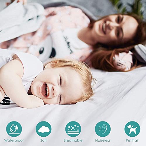 Waterproof Mattress Protector Twin Size 2 Pack, Mattress Protector Mattress Cover Pad,Fitted 15" Deep Pocket Bed Cover For Kids Pets Adults,Smooth Breathable Soft Noiseless,38"X 75" #TOP2