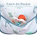 Accmor 3 Pack Waterproof Baby Bibs for Eating, Mess Proof Toddler Feeding Bibs for Girls Boys ﻿