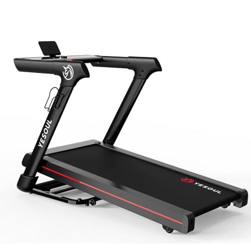Image of YESOUL Folding 10% Auto InclineTreadmill for Home, 3.5HP Supper Quiet Brushless, 300 lbs Capacity, Large 47 inchx18 inch Running Belt, LED Display & Smart APP with Scenic Routes & Live Classes