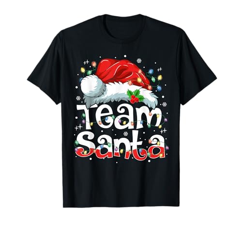 Team Santa Claus Christmas Family Matching Pigiama Divertente Natale Maglietta