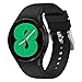 Produktbild MuSheng Uhrenarmband Kompatibel mit Samsung Galaxy Watch 4 Classic 46MM Armband - Weiche Silikon Straps Sport Schnellwechsel Ersatz Zubehör Uhrenersatzarmband (Schwarz)