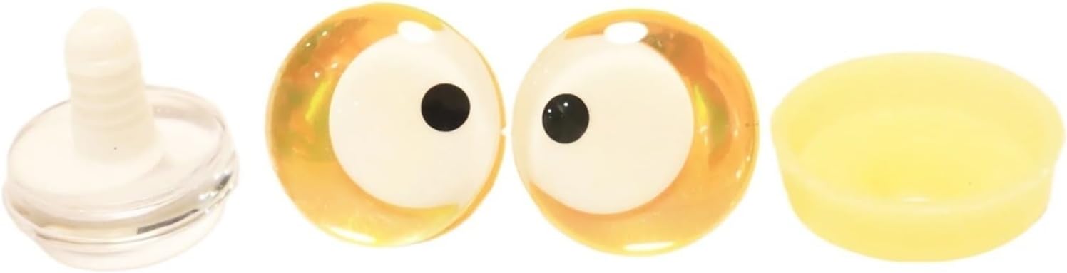 25mm 3D Offcentre Doll Eyes with Back Washer for DIY Craft (50pcs)
