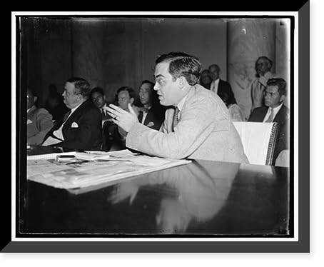 Historic Framed Print, Baby Senator quizzes labor leader. Washington, D.C.,