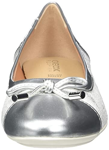 Geox D Charlene C, Ballerine Donna, Bianco/Argento...