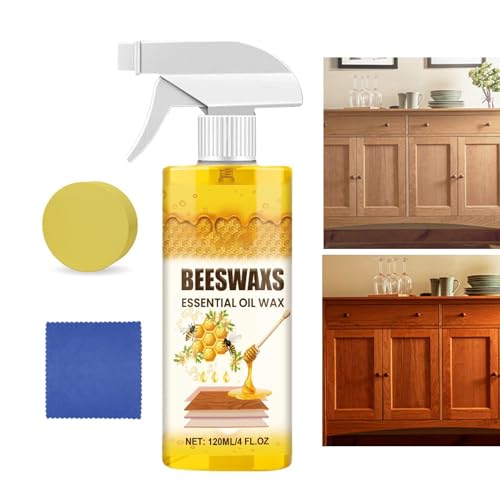 Wood Cleaner Restorer Spray, 120ml Furniture Shine Cleaning Solution, Wood Floor Polishing Care Liquid, Scratch Repair Restore S