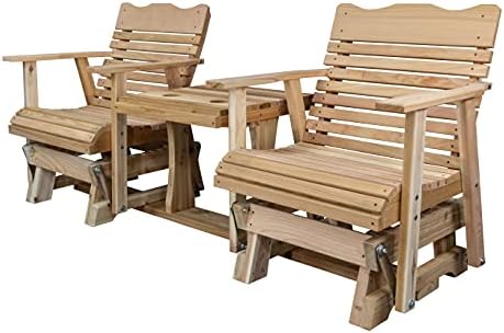 Kilmer Creek 6' Natural Cedar Settee Glider, Amish Crafted
