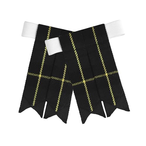 Image of Scottish Tartan Kilt Flashes with Elastic Adjusters