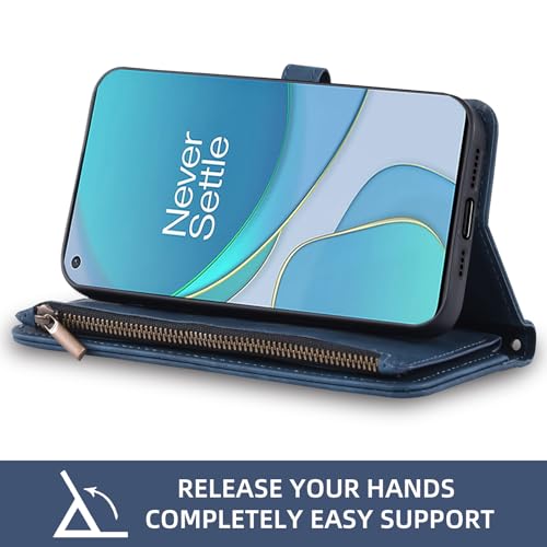 Coque portefeuille OnePlus 9R clapet support et cordon amovible - 5