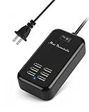 USB Charger Station, 6 Port Desktop Charging Station for Multiple Devices, Wall Power Strip with Switch