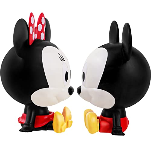 Psmile 2Pcs Cute Version Pvc Mickey& Minnie Mouse Figure Q Decoration Figure #TOP2