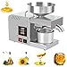 Estrattore automatico della pressa dell'olio in acciaio inossidabile da 610 W Controllo della temperatura dell'espulsore dell'olio delle noci a freddo caldo con display LCD per arachidi, semi di soia,