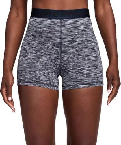 Nike Pantalones cortos Pro Spacedye de 7.6 cm para mujer, Negro -, M