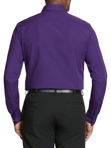 Image of Van Heusen Men's Poplin Regular Fit Solid Point Collar Dress Shirt
