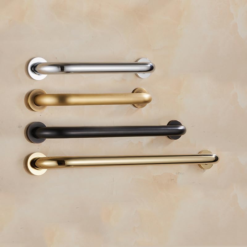 Asidero Ducha Barra de apoyo latón dorado for baño, montaje en pared, reposabrazos for bañera, barra for inodoro, pasamanos for personas mayores, seguridad for el hogar(Noir,40cm)