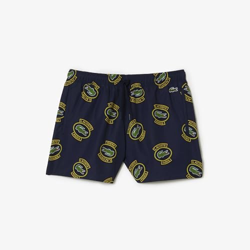Lacoste MH7272-51 Men'S Plaid Swim Short W/Adjustable Waist cover