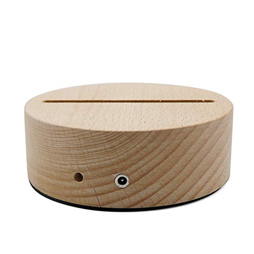 Night Light Solid Wood Base Planetary Led Light Creative Bedroom Lamp Night Lamp Illusion Lamp
