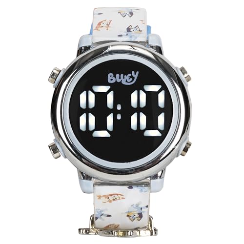 Bluey Digital Watch for Kids with Light-Up Screen and Silicone Strap Featuring Bluey and Friends, Easy Time Display, Fun for Boys and Girls, Fits Wrists 5.5" to 8"2