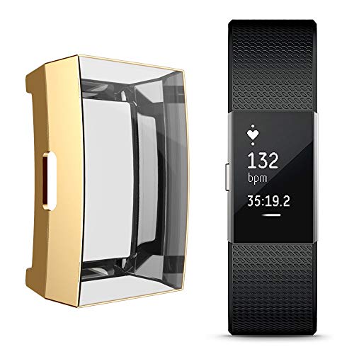 Kanzd Ultra-Thin Plating Soft TPU Protection Silicone Case Cover for Fitbit Charge 2