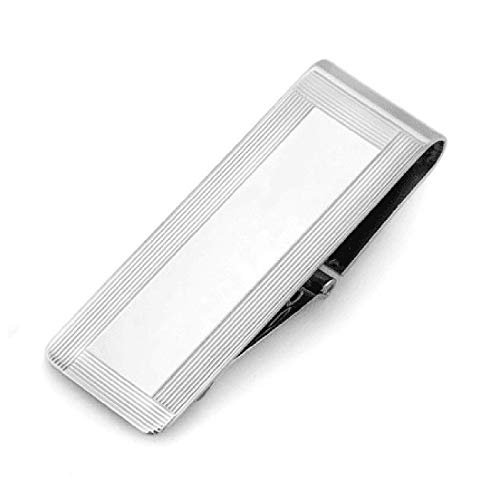 Executive Gift Shoppe | Border Collection Sterling Silver Engraved Money Clip