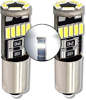 MCK Auto  H21W 15SMD BAY9s LED Canbus Bulbs Parking Sidelights White Very Bright and Without Errors Compatible with Golf Mk7 - EA7R5  Transform Your Ride