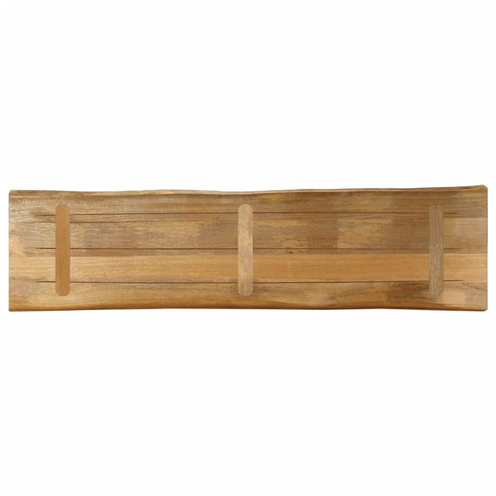 Blat stołu z żywymi krawędziami 180 x 40 x 3,8 cm, surowe drewno mango | Tropikalne lite drewno, gładka powierzchnia łatwa do czyszczenia, unikalny rustykalny design, tylko blat stołu