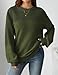 Zeagoo Chunky Knit Sweater Casual Long Sleeve Crewneck Fall Outfits for Women 2025 Loose Fit Trendy Oversized Knit Pullover Sweater Army Green
