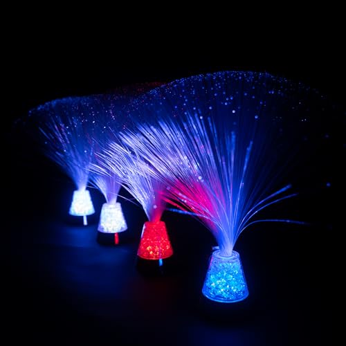 MH Trading Colour Changing Fibre Optic Crystal Lamp - 13.5" Mood Lamp for Bedroom & Living Room Battery Powered - Image 5