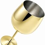 DEAYOU paquet de 2 304 Verres à vin en acier inoxydable, 17 Oz verre à vin incassable, Gobelet de vin résistant aux éclaboussures en acier doré, Boireie en métal portable pour Champagne, Piscine, Intérieur extérieur, Fête