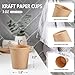SIUQ 400 Pack 3 oz Kraft Paper Cups, Disposable Bathroom Cups, Mini Mouthwash Cups, Hot/Cold Beverage Drinking Cup for Gargle Espresso Juice Medicine (Brown) 2