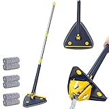 131 cm Fregonas Extendido: Recibirá tres partes que se pueden usar juntas al ensamblar. El mango del mopa para limpiar azulejos ajustable mide 131 cm/51,6 pulgadas de largo, por lo que eliminará fácilmente el polvo de paredes, techos y ventanas