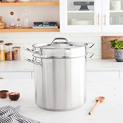 Winware - Stainless 20 Quart Double Boiler With Cover #TOP5